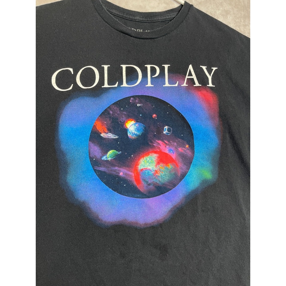 Coldplay Music of the Spheres Shirt Mens XL Black World Tour Band Tee 2022 - Picture 2 of 13